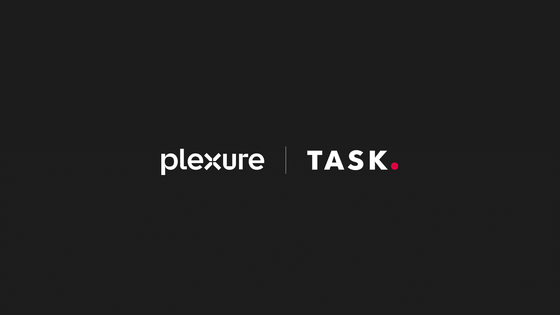 Pleasure & TASK logo on a black background.