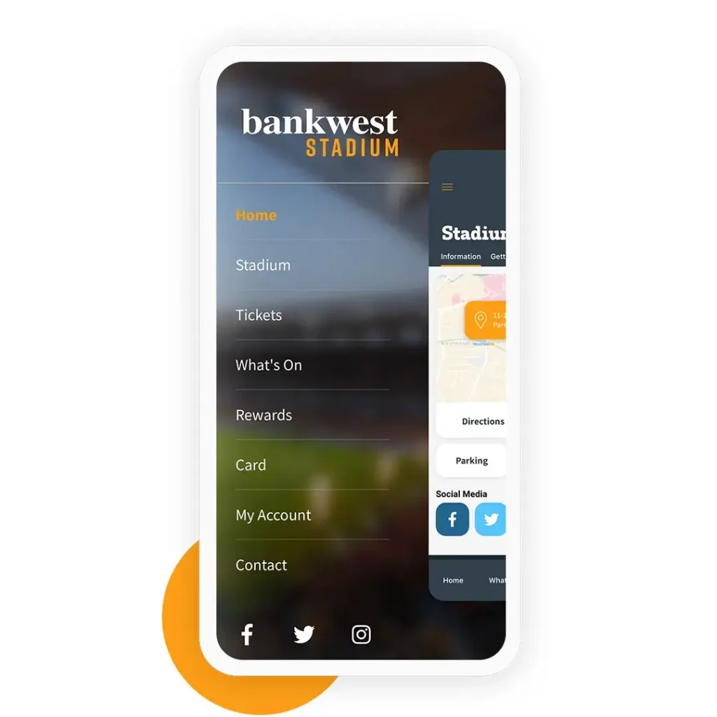 Bankwest stadium mobile app.
