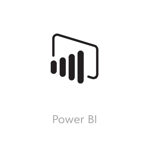 The power bi logo on a white background.